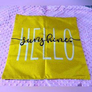 🔆Hello Sunshine Yellow Accent Pillow Cover